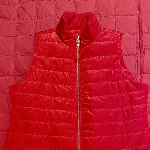 ONE TIME PRICE -- THEN IT'S GONE!  MICHAEL KORS 2X Padded Vest BRIGHT RED NWOT